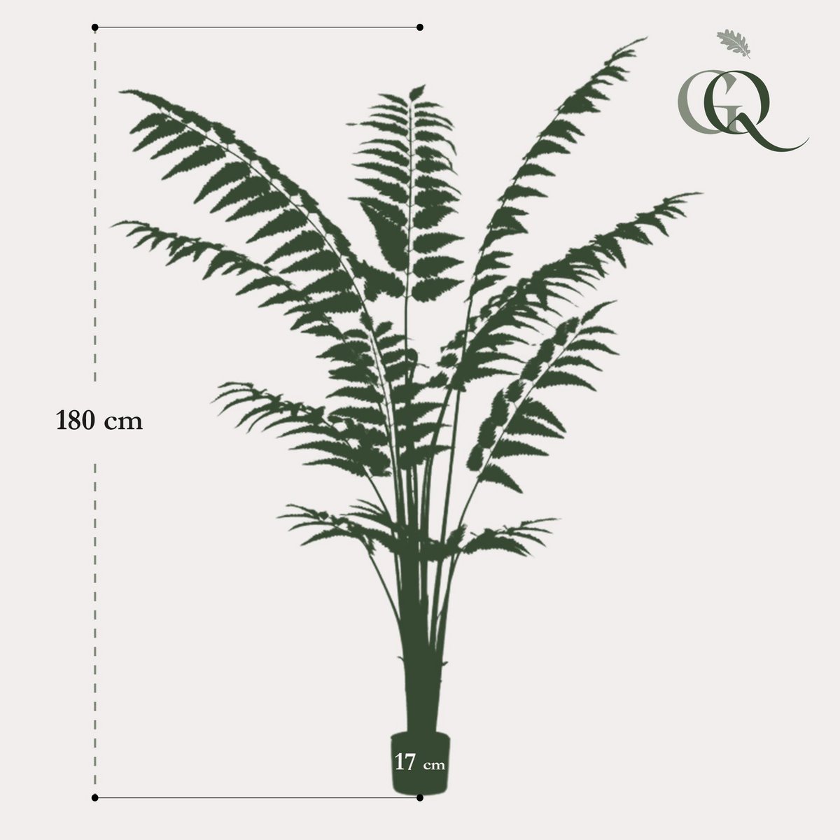 Kunstpflanze - Rumohra adiantiformis - The Leader Varge - 180 cm