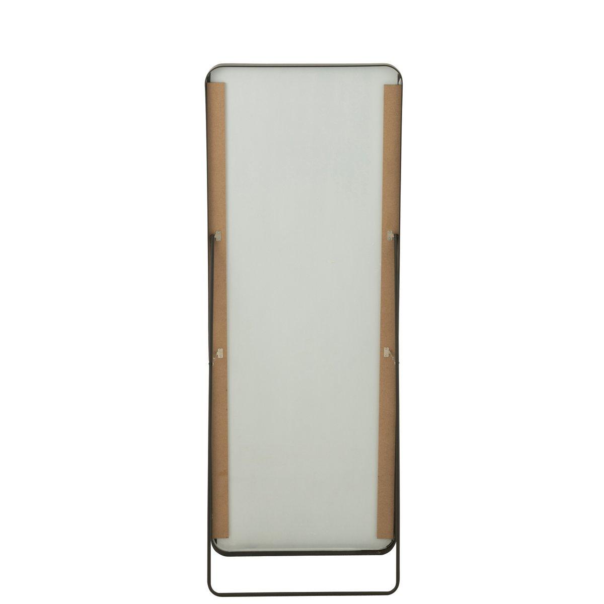 J-Line Spiegel auf Fuß, rechteckig, Glas/Metall, Schwarz – Wandspiegel 55,00 x 150,00 cm