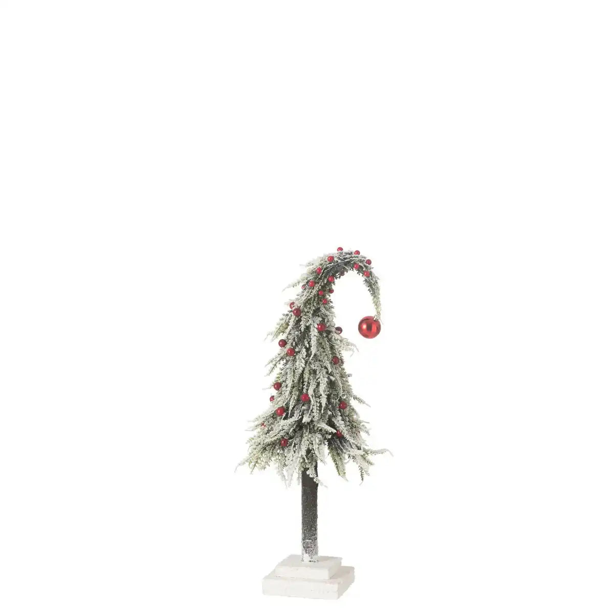 J-Line Weihnachtsbaumhut + LED Kunststoff Schnee Grün/Rot Medium