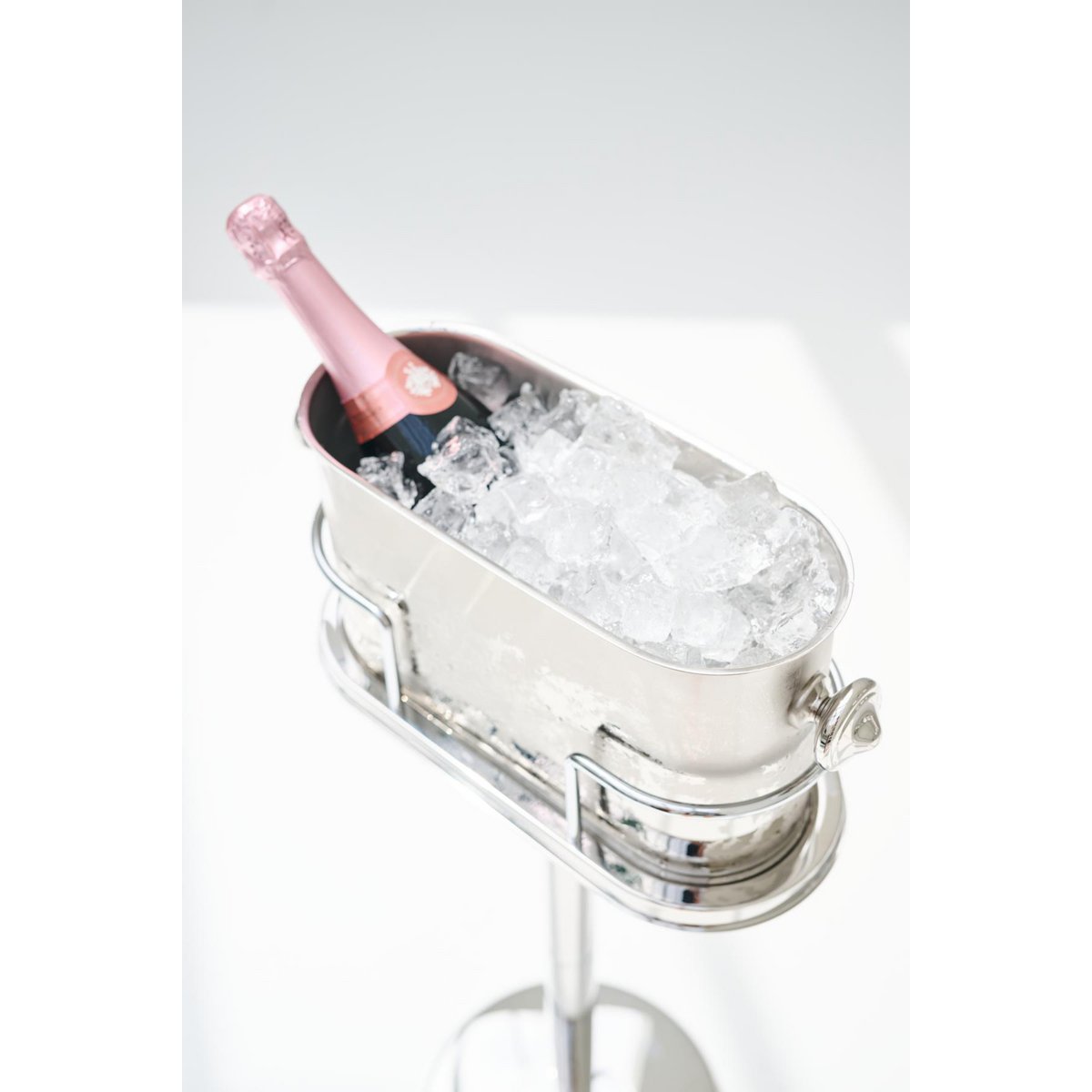 Weinkühler Leo (Höhe 79 cm) auf Ständer, Edelstahl hochglanzpoliert