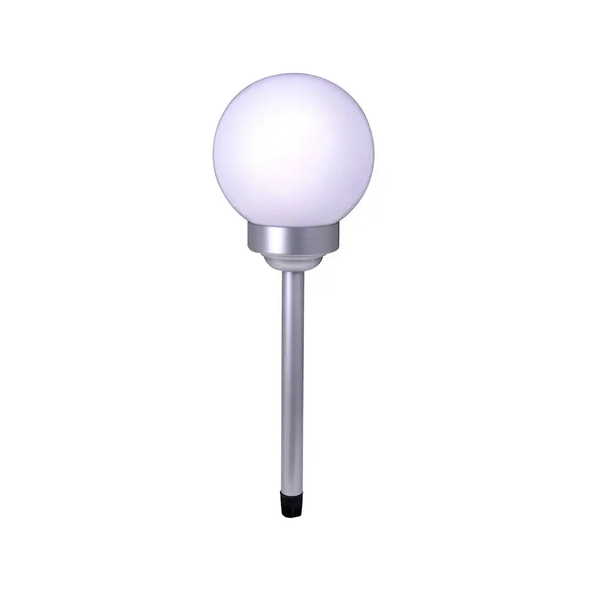 LED Außen Kugelerdspieß "BALL" D: 25 cm , Erdspieß aus Kunststoff , Weiß, mit integrierter LED