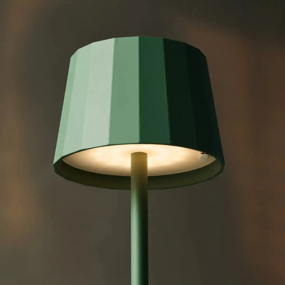Combi Set Professional-8 x Wouter Sage Green wiederaufladbare Tischlampen und 1 x Zentrale Station Wireless Ladestation mit Qi-Technologie