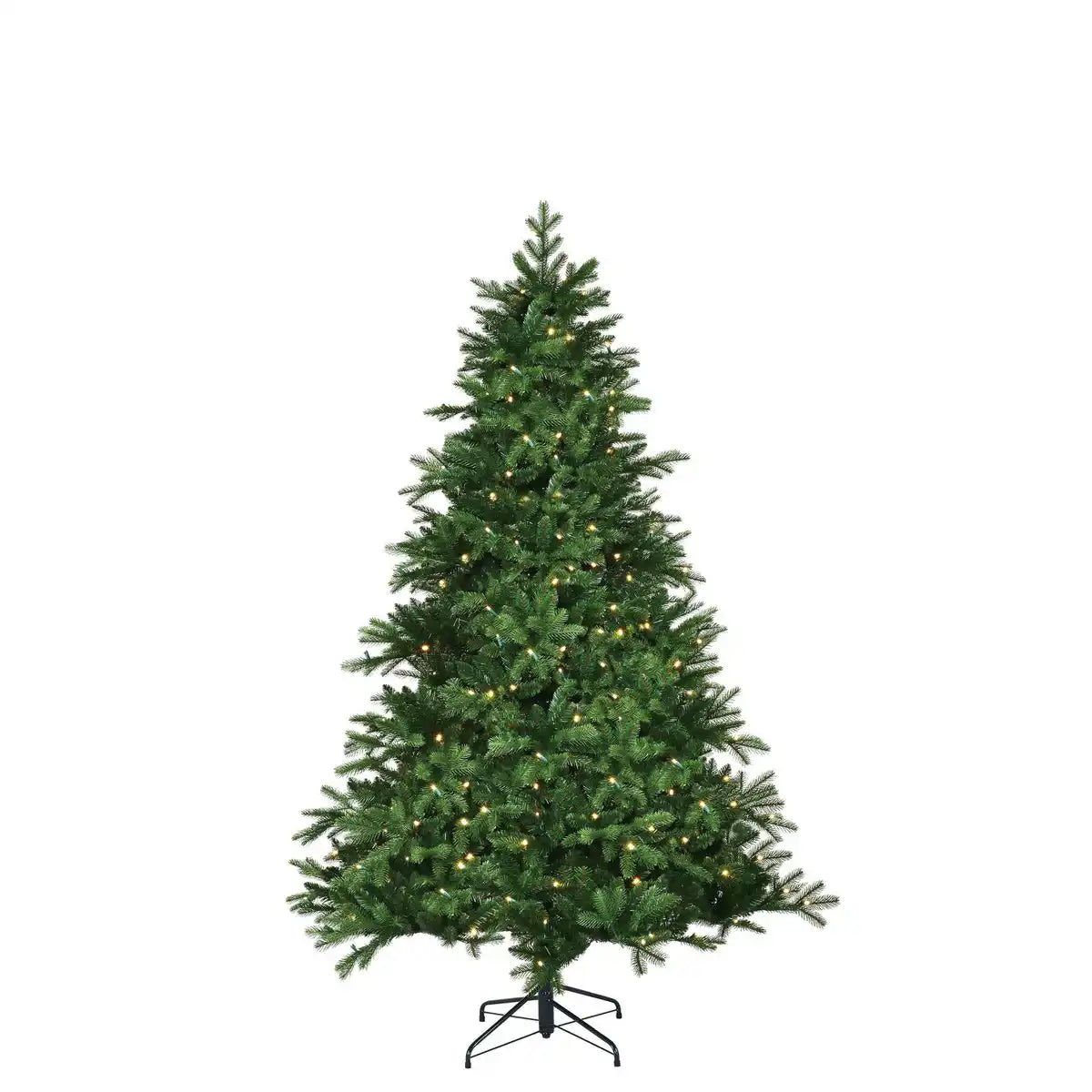 Künstlicher Weihnachtsbaum mit LED-Beleuchtung – H185 x Ø127 cm – Grün