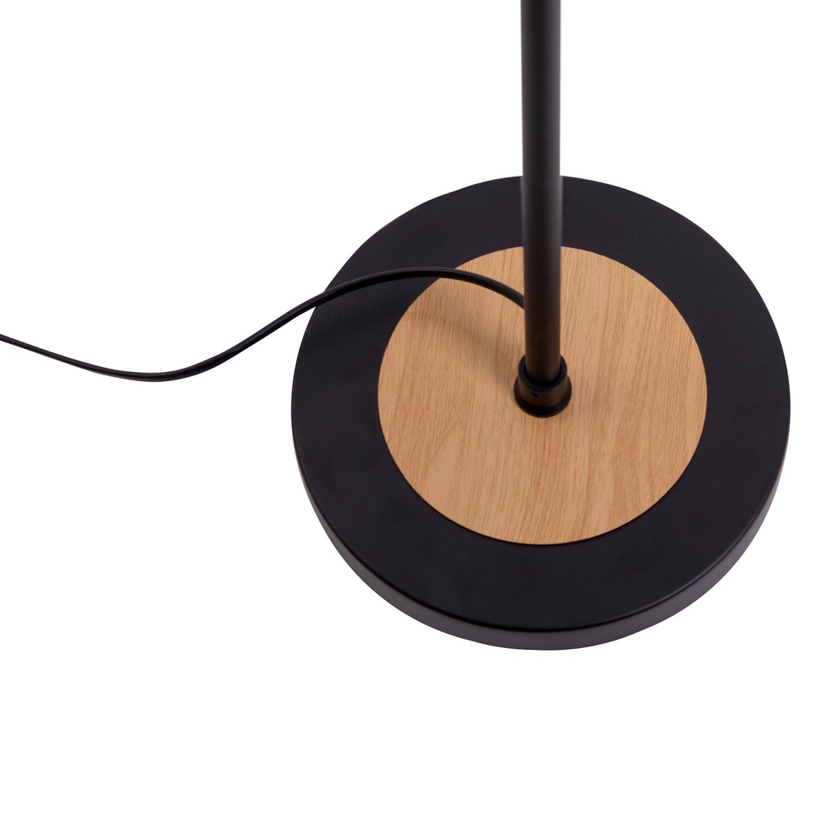 Glas-Stehleuchte "FUMOSO", Stehlampe aus Metall und Glas in Schwarz,, mit E14-Fassung, für Esszimmer, Wohnzimmer, Diele oder Büro, Stehlampe innen, 150 cm hoch.