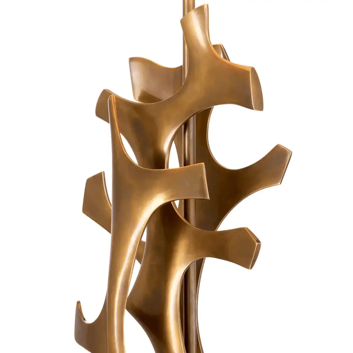 Agape Glamourösen Tischleuchte Bronze Messing Sockel aus Granit Handarbeit - HomeDesign Knaus