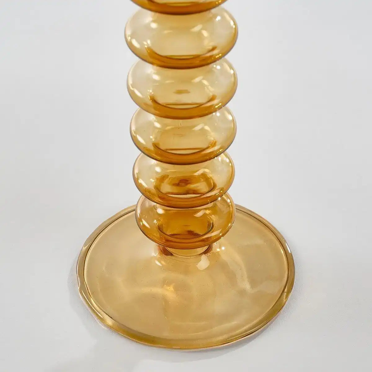 Agios Kerzenständer Glas Braun 20 cm - HomeDesign Knaus
