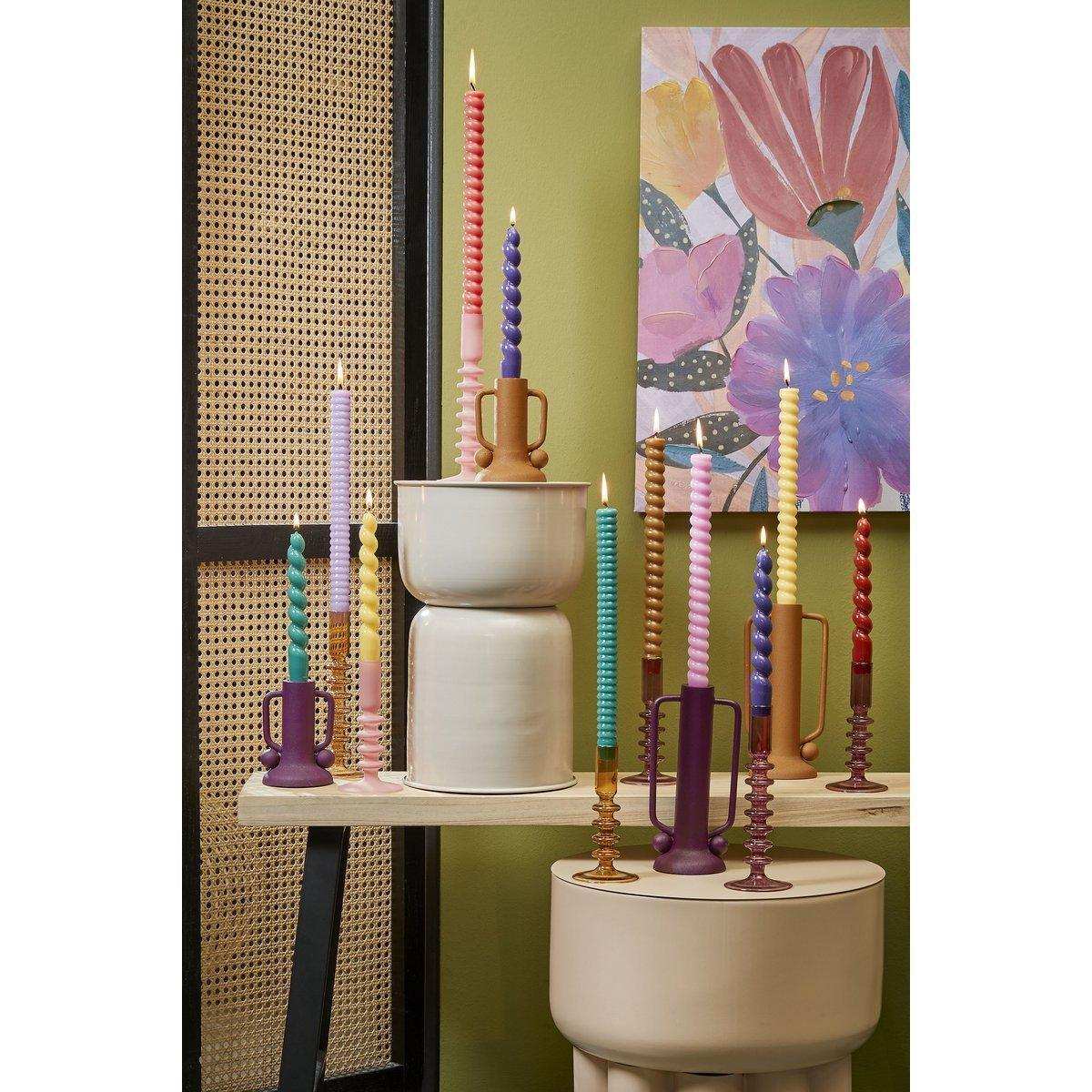 Agios Kerzenständer Glas Braun 20 cm - HomeDesign Knaus