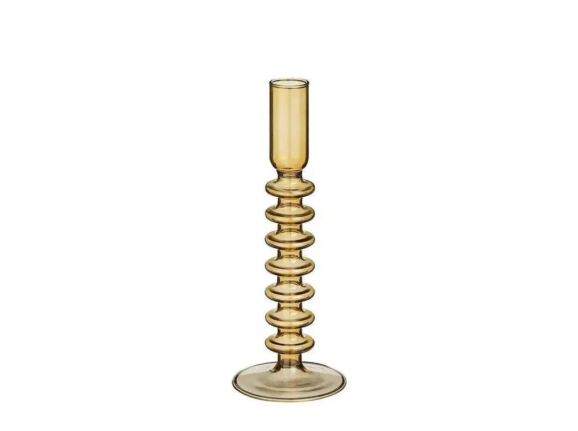 Agios Kerzenständer Glas Braun 20 cm - HomeDesign Knaus