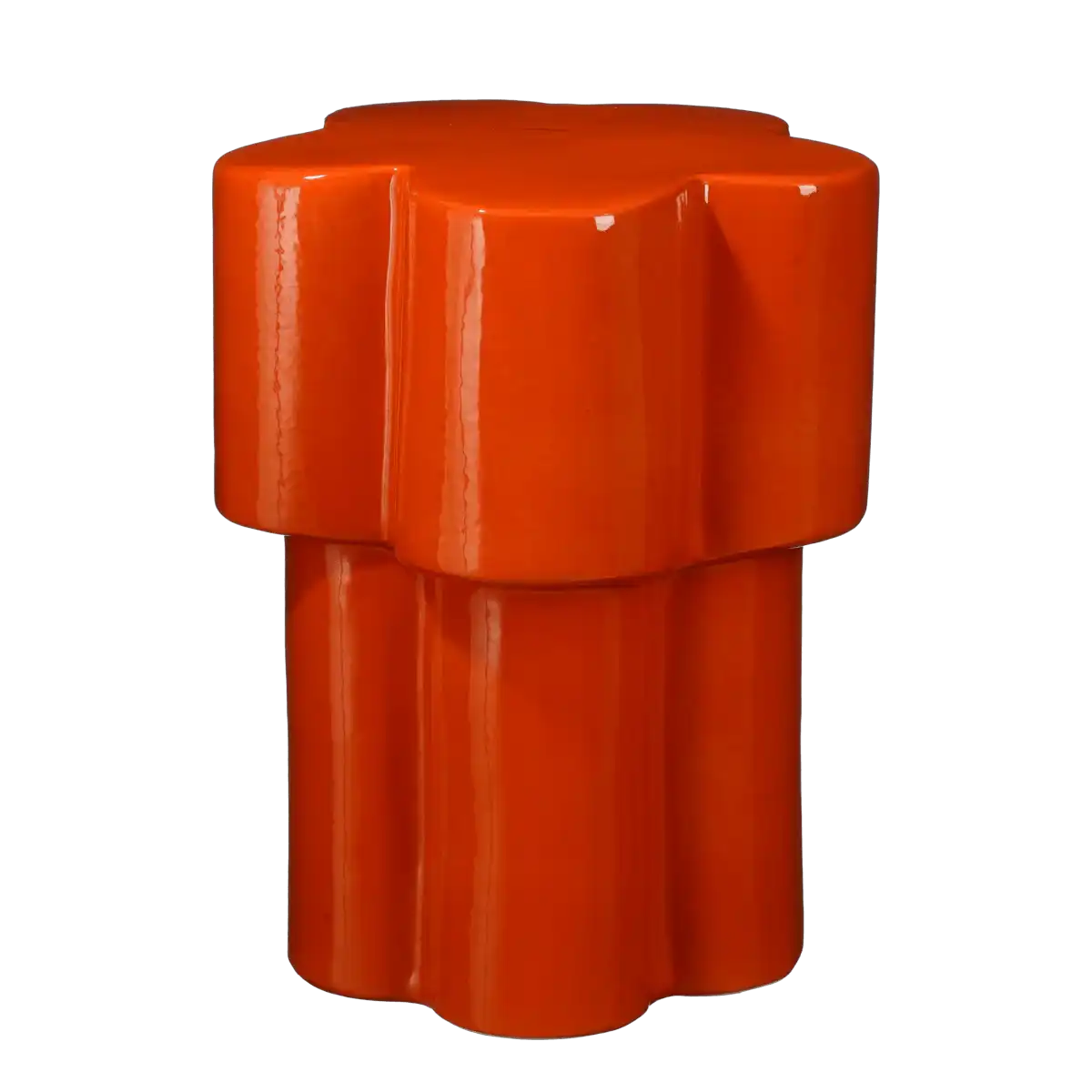 Aita Beistelltisch – H45 x Ø35 cm – Keramik – Orange - HomeDesign Knaus