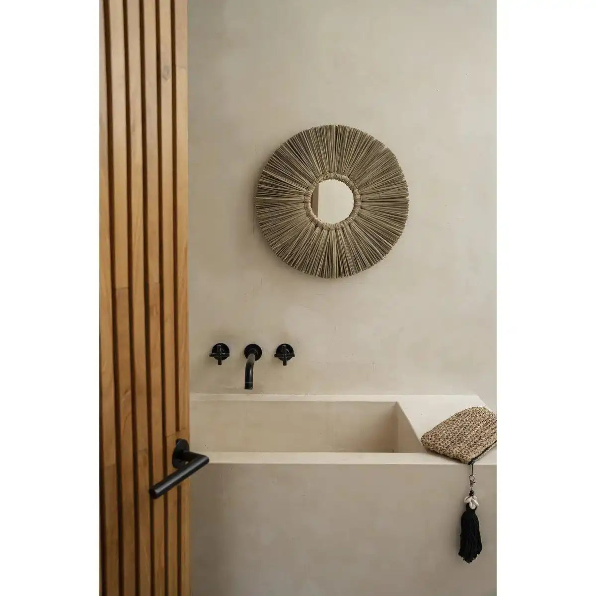 Alang Wandspiegel Dekorationsspiegel Natur 35 cm - HomeDesign Knaus