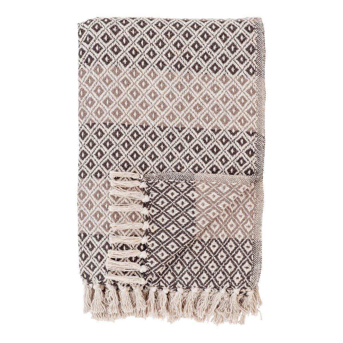 Alanya Plaid - Plaid, braun/beige/weiß, 130x180 cm - HomeDesign Knaus