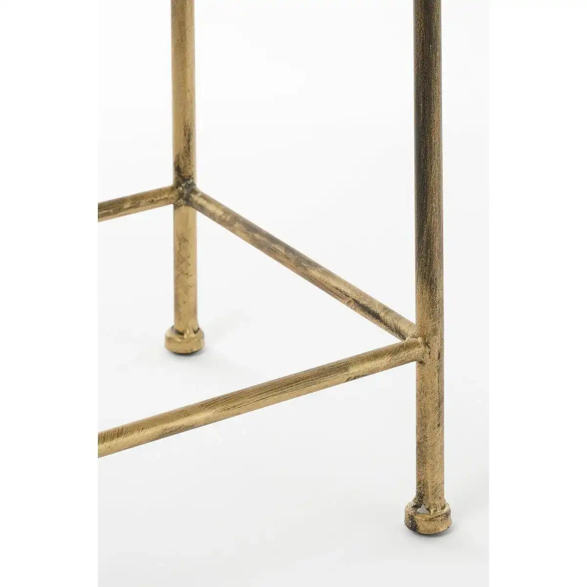 Alanza -Seitentisch außerhalb - Set von 3 - L28 x B28 x H67 cm - Metall - Grün - HomeDesign Knaus