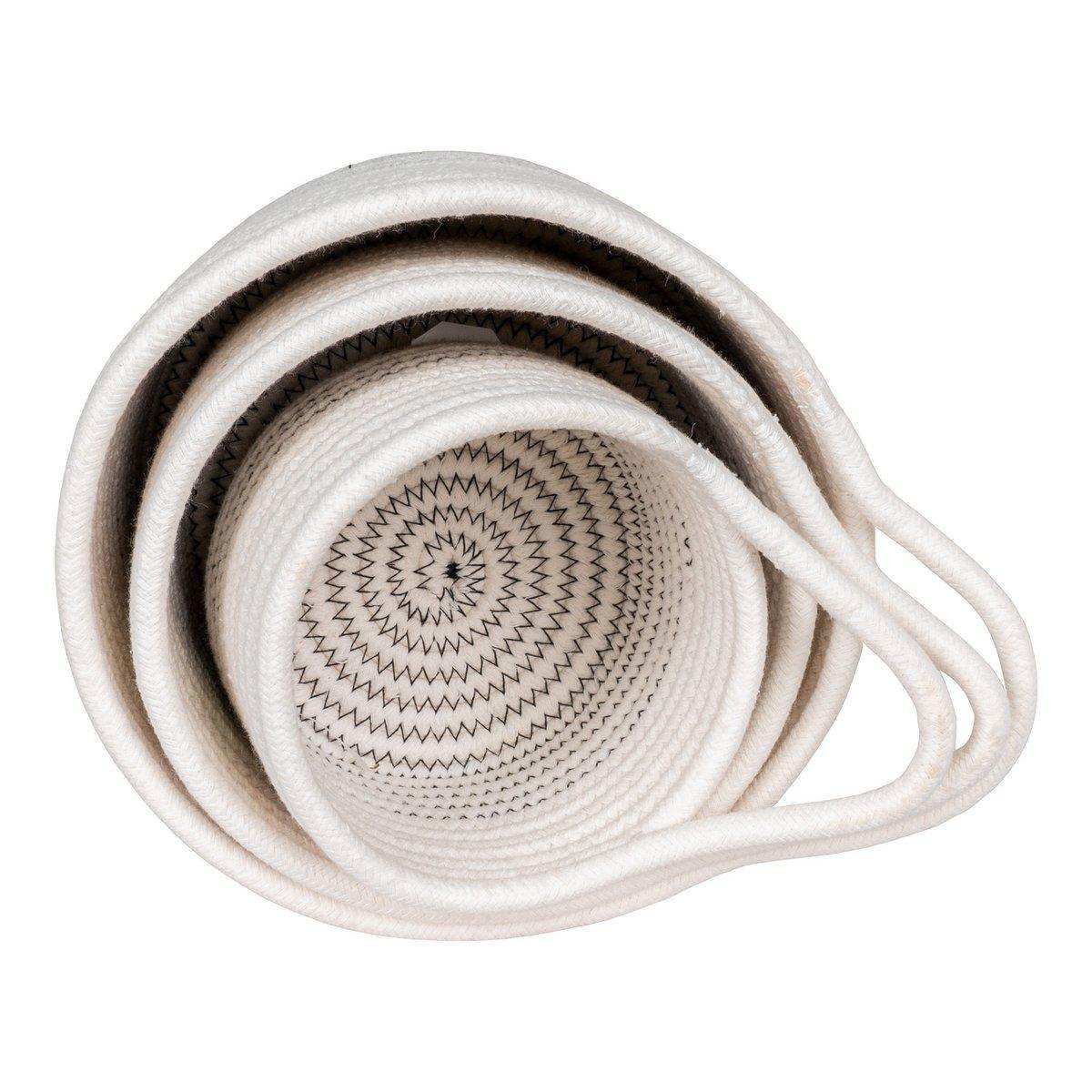 Algar-Körbe – Weiß/Grau, 3er-Set - HomeDesign Knaus