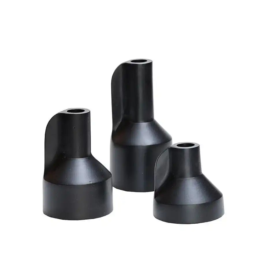 Alota schwarz Ø9 x H17/13/9 cm - Set van 3 - HomeDesign Knaus