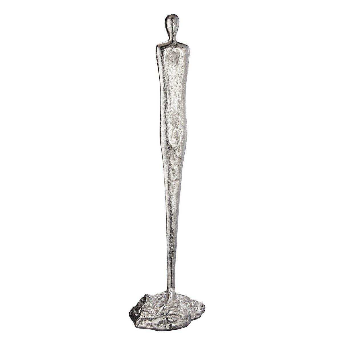 Aluminium Skulptur "Male" silberfarben H.66cm - HomeDesign Knaus