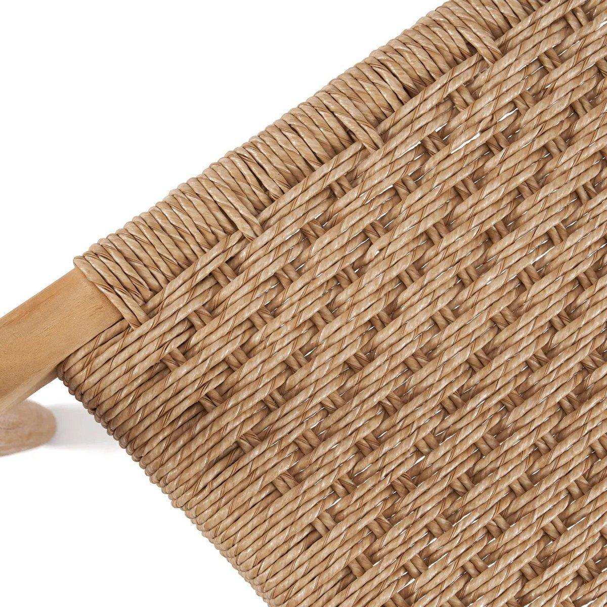 Amaya Esszimmerstuhl Natur Echtholz geflochten Retro - HomeDesign Knaus
