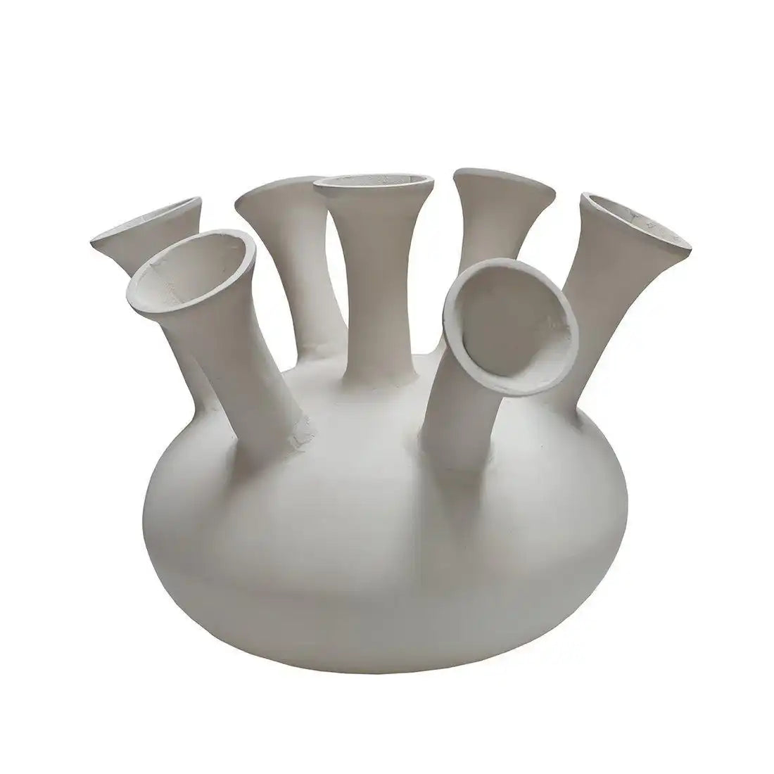 Amsterdam 7 Elfenbein Blumenvase Stahl Vase - HomeDesign Knaus
