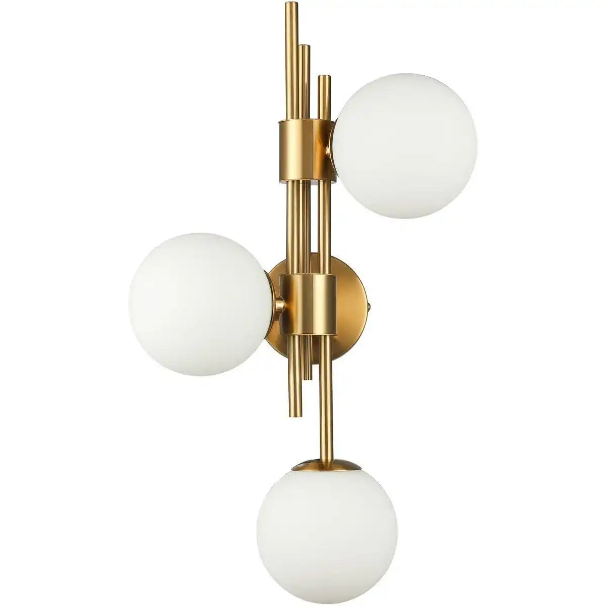 Ann Wandleuchte Weißgold robusten Messing 3-flammig - HomeDesign Knaus