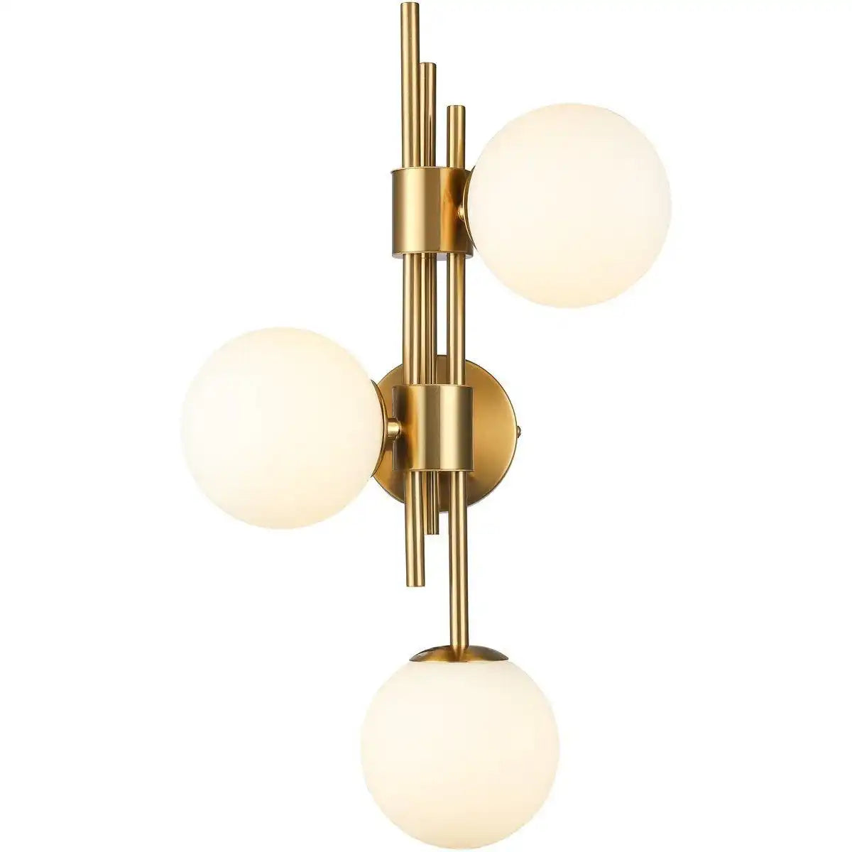 Ann Wandleuchte Weißgold robusten Messing 3-flammig - HomeDesign Knaus