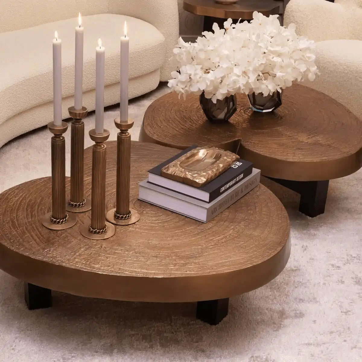 Annabelle Antikgold Finish Beine mit schwarzem Finish Handarbeit - HomeDesign Knaus