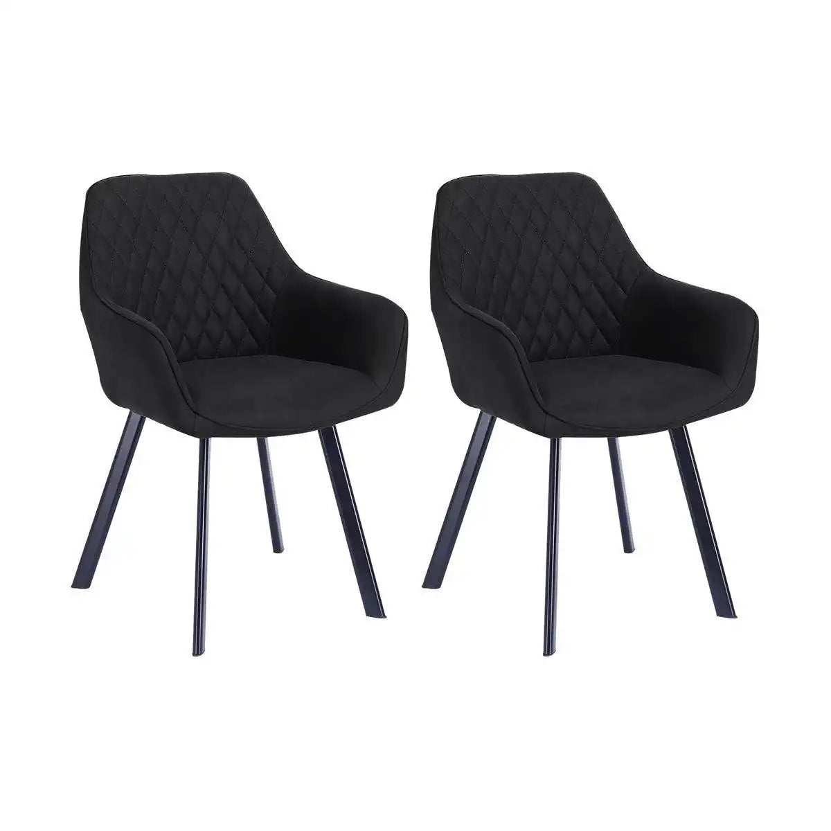 Armlehnstuhl 2er Set anthrazit Microfaser - HomeDesign Knaus