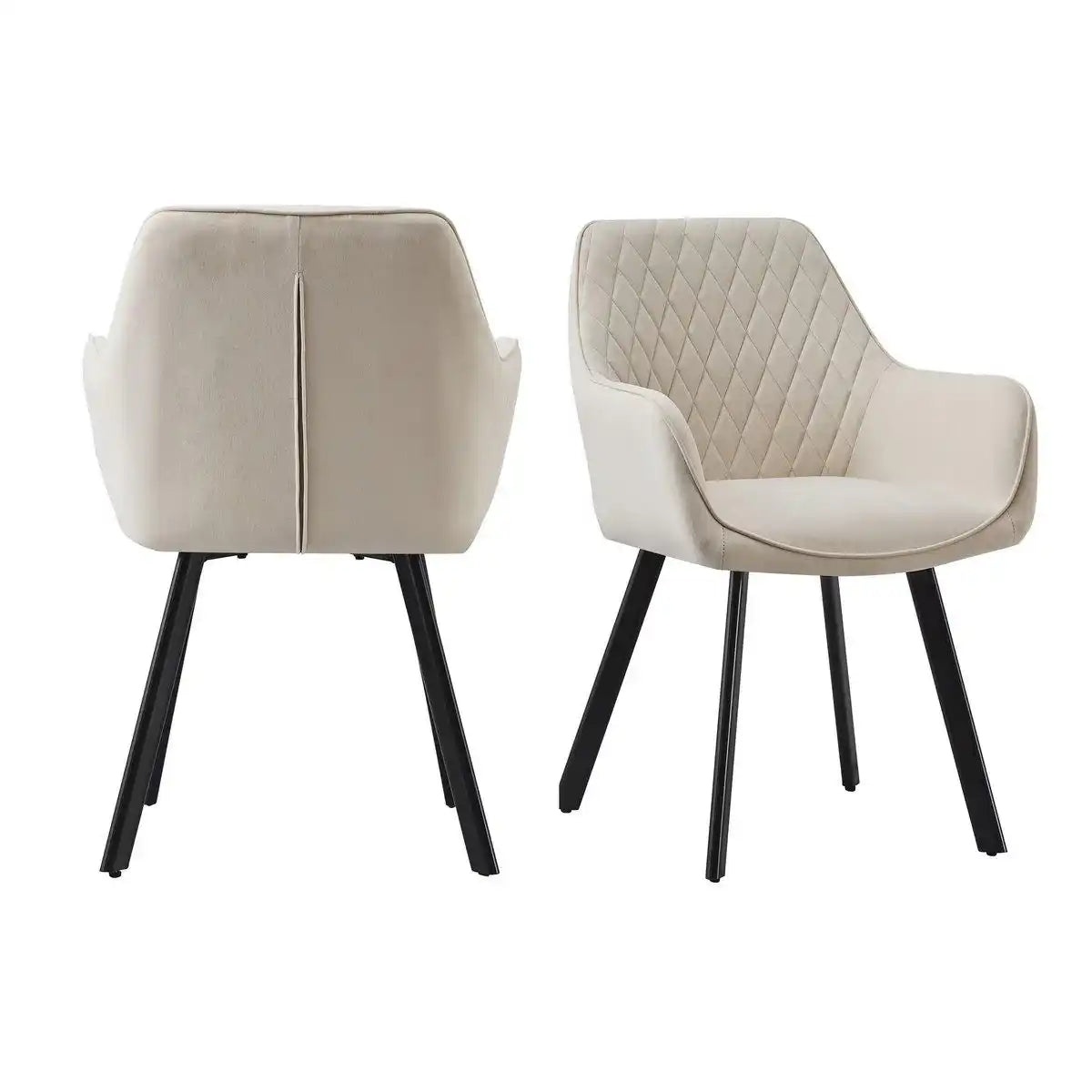 Armlehnstuhl 2er Set Beige - HomeDesign Knaus