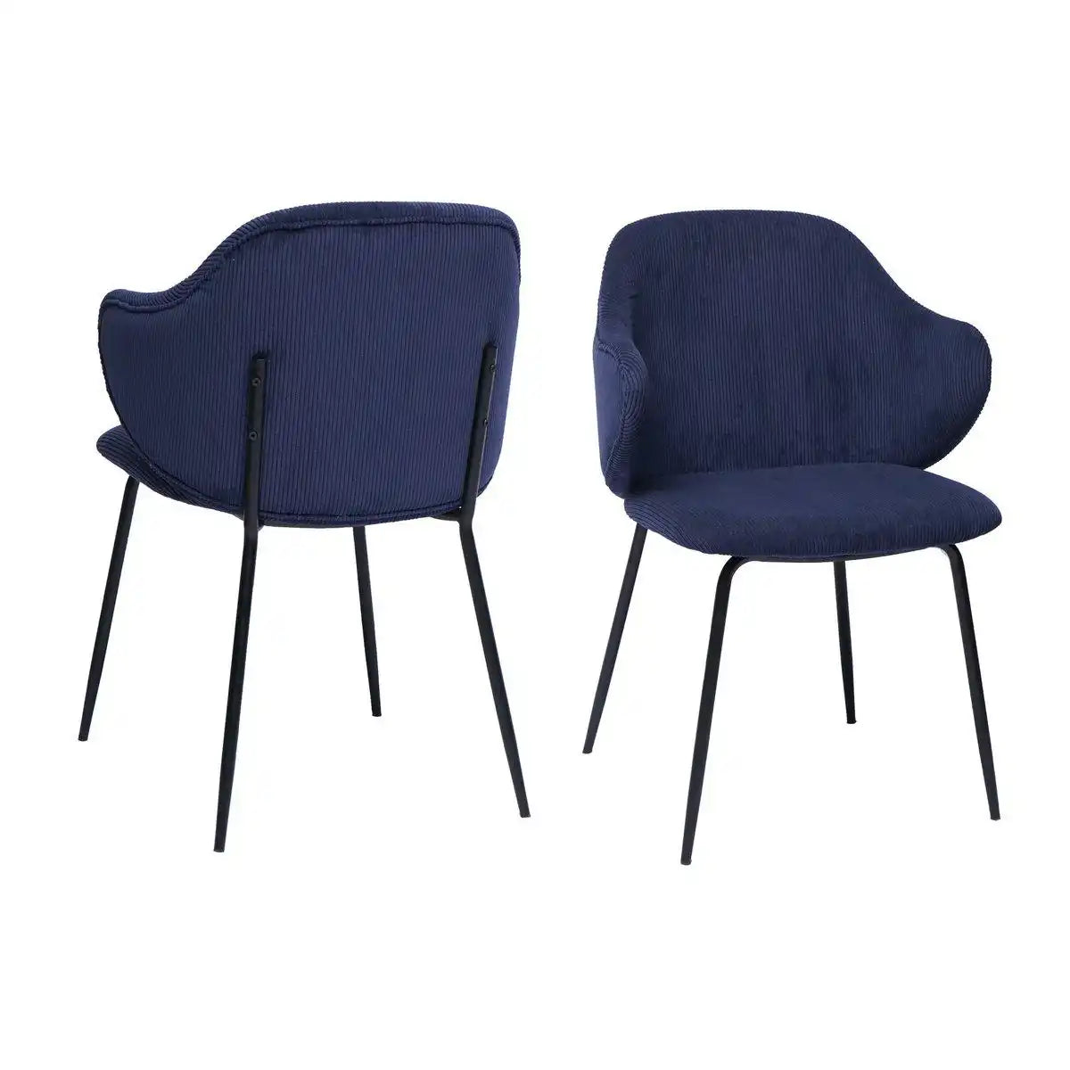 Armlehnstuhl 2er Set Dunkelblau - HomeDesign Knaus