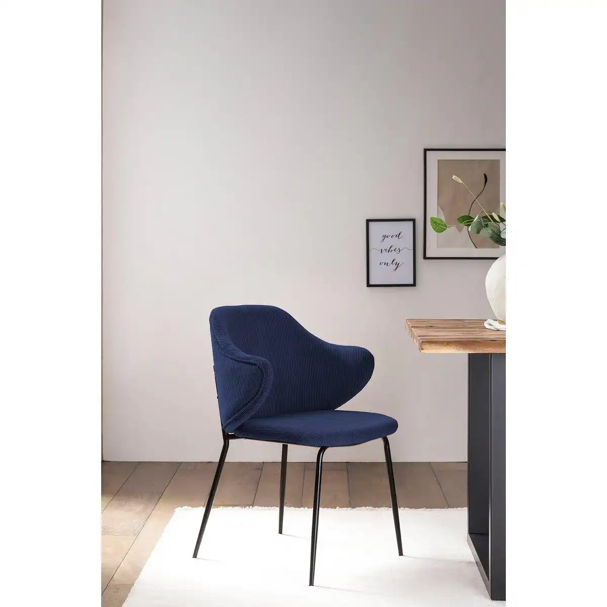 Armlehnstuhl 2er Set Dunkelblau - HomeDesign Knaus