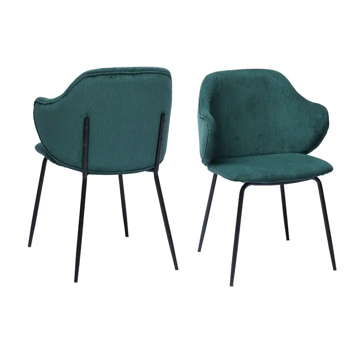 Armlehnstuhl 2er Set Dunkelgrün - HomeDesign Knaus