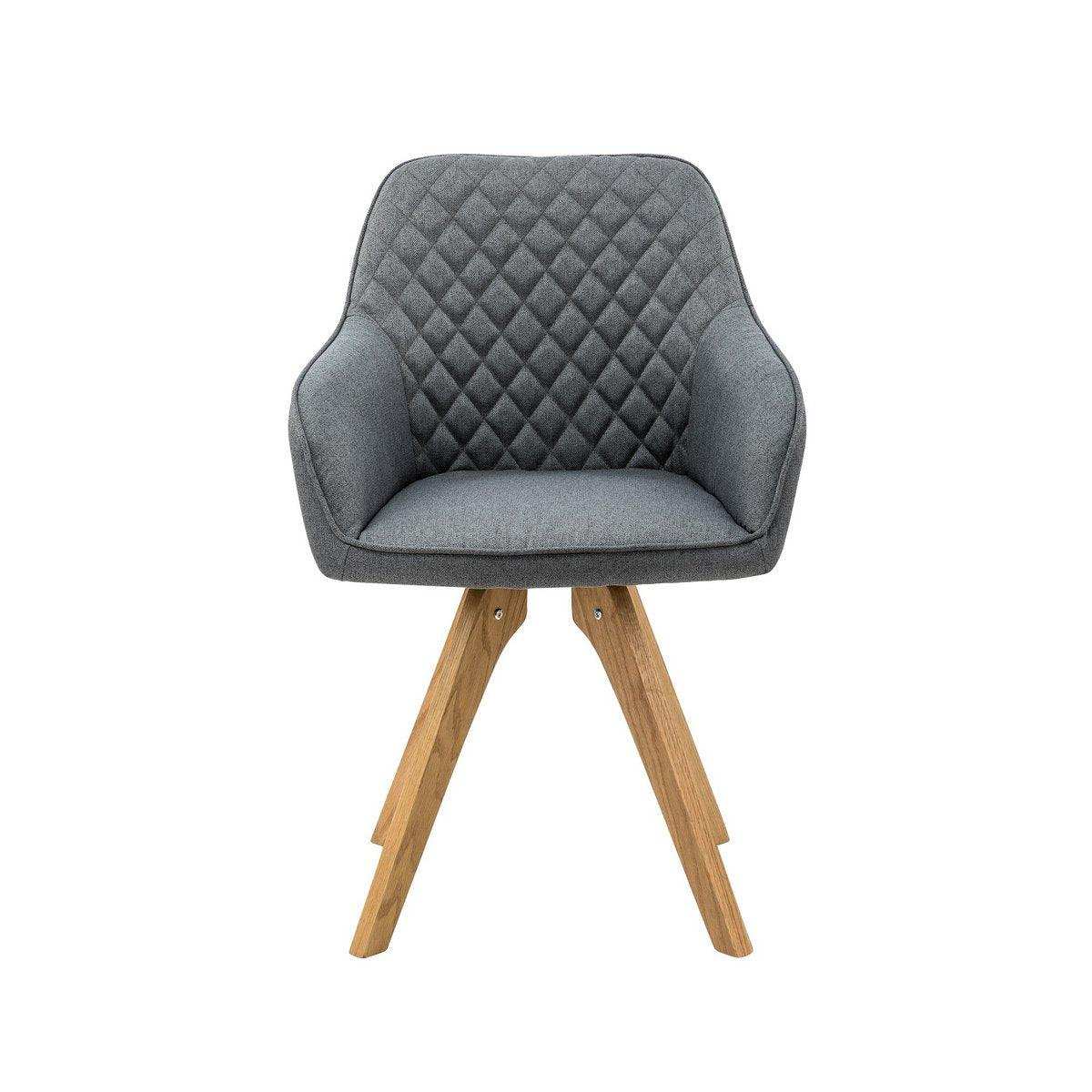 Armlehnstuhl 2er Set grau Textil - HomeDesign Knaus