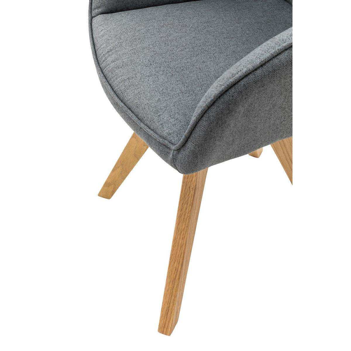 Armlehnstuhl 2er Set grau Textil - HomeDesign Knaus