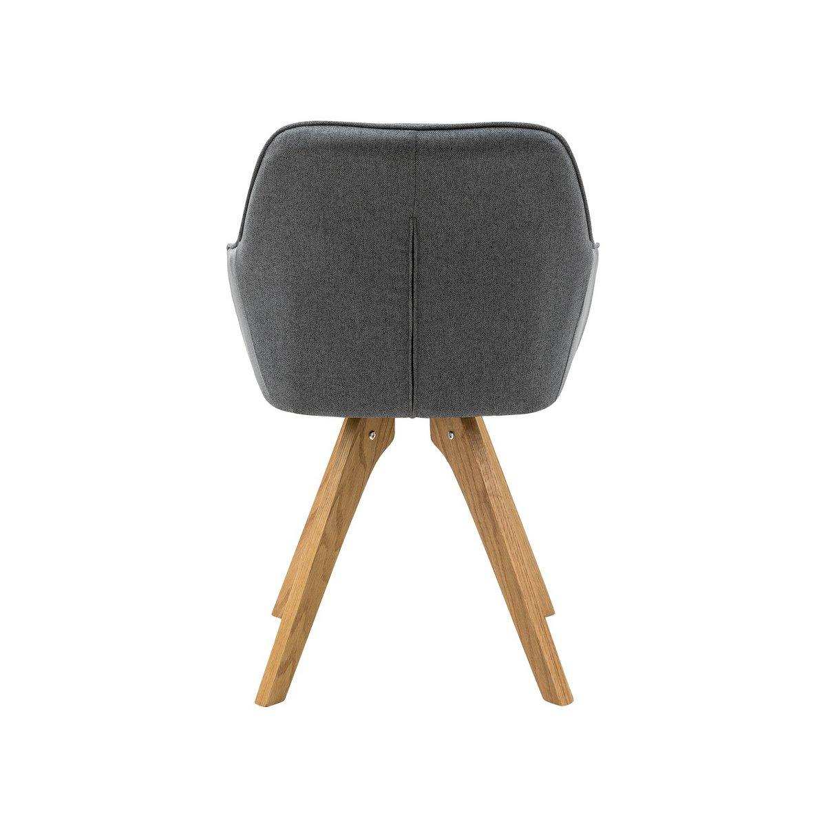 Armlehnstuhl 2er Set grau Textil - HomeDesign Knaus