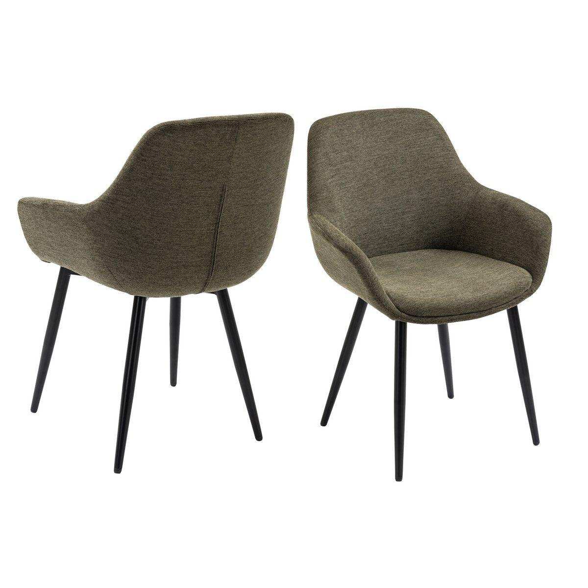 Armlehnstuhl 2er Set Grün - HomeDesign Knaus