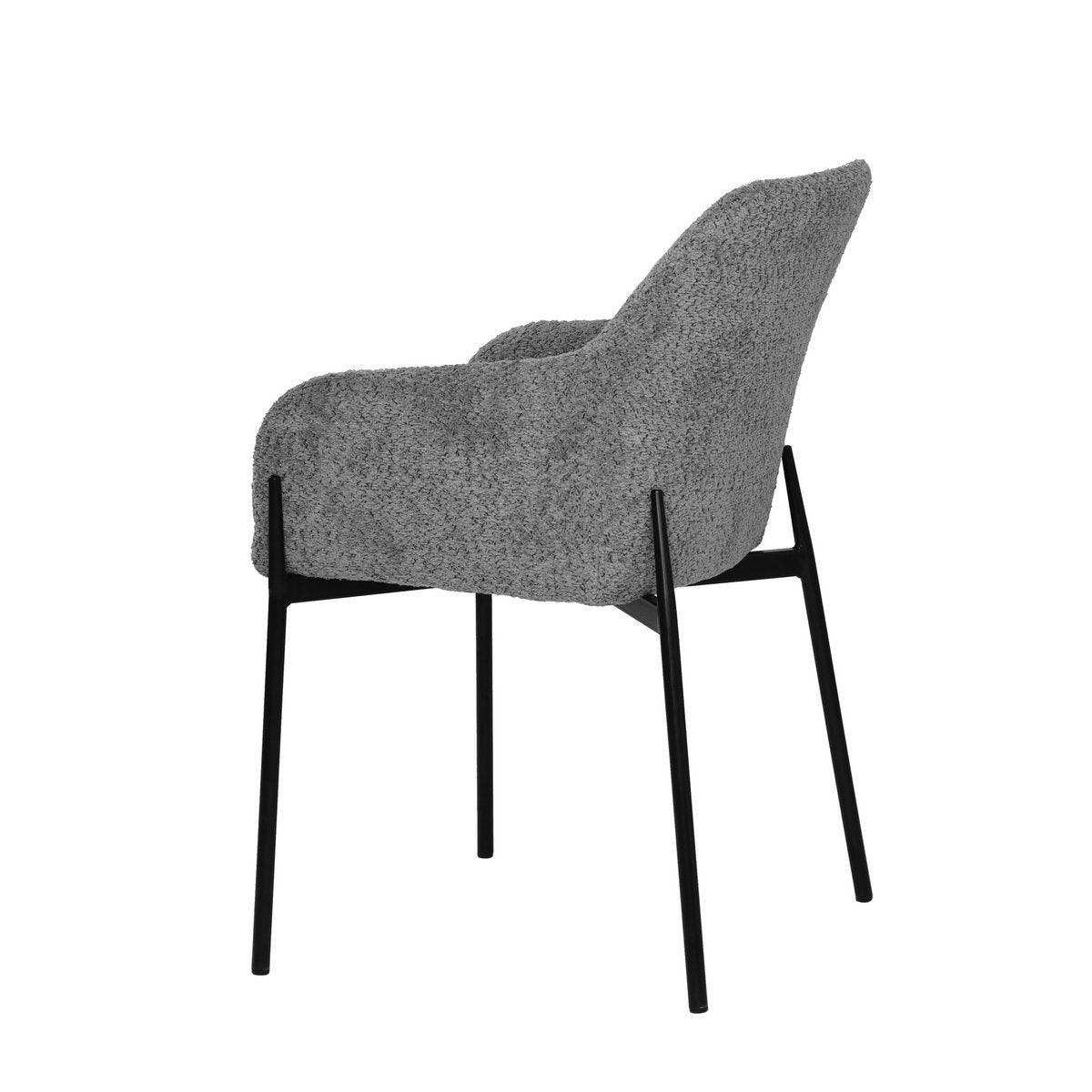 Armlehnstuhl 2er Set mit Bouclé-Bezug - HomeDesign Knaus