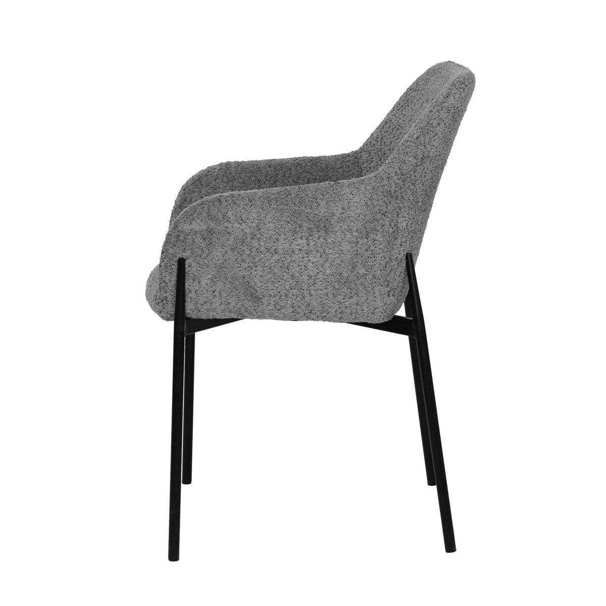 Armlehnstuhl 2er Set mit Bouclé-Bezug - HomeDesign Knaus
