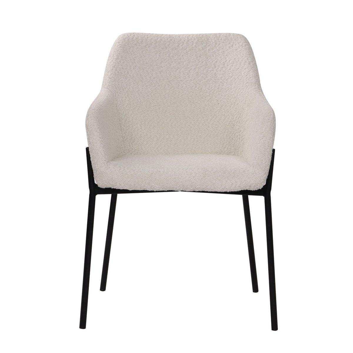 Armlehnstuhl 2er Set mit Bouclé-Bezug - HomeDesign Knaus