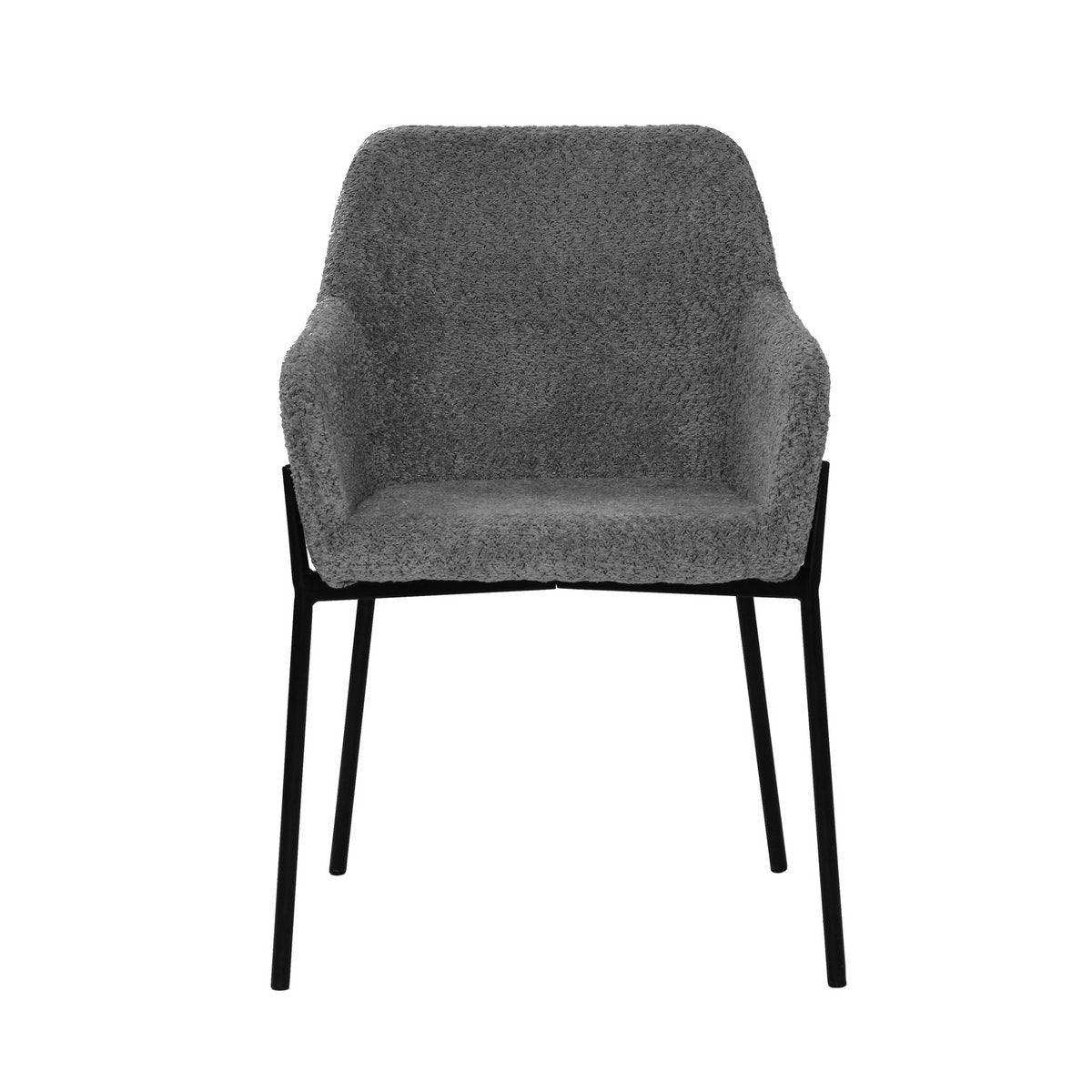 Armlehnstuhl 2er Set mit Bouclé-Bezug - HomeDesign Knaus