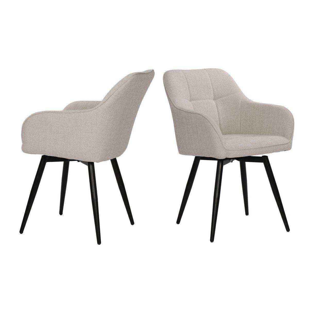 Armlehnstuhl 2er Set mit Drehfunktion - HomeDesign Knaus