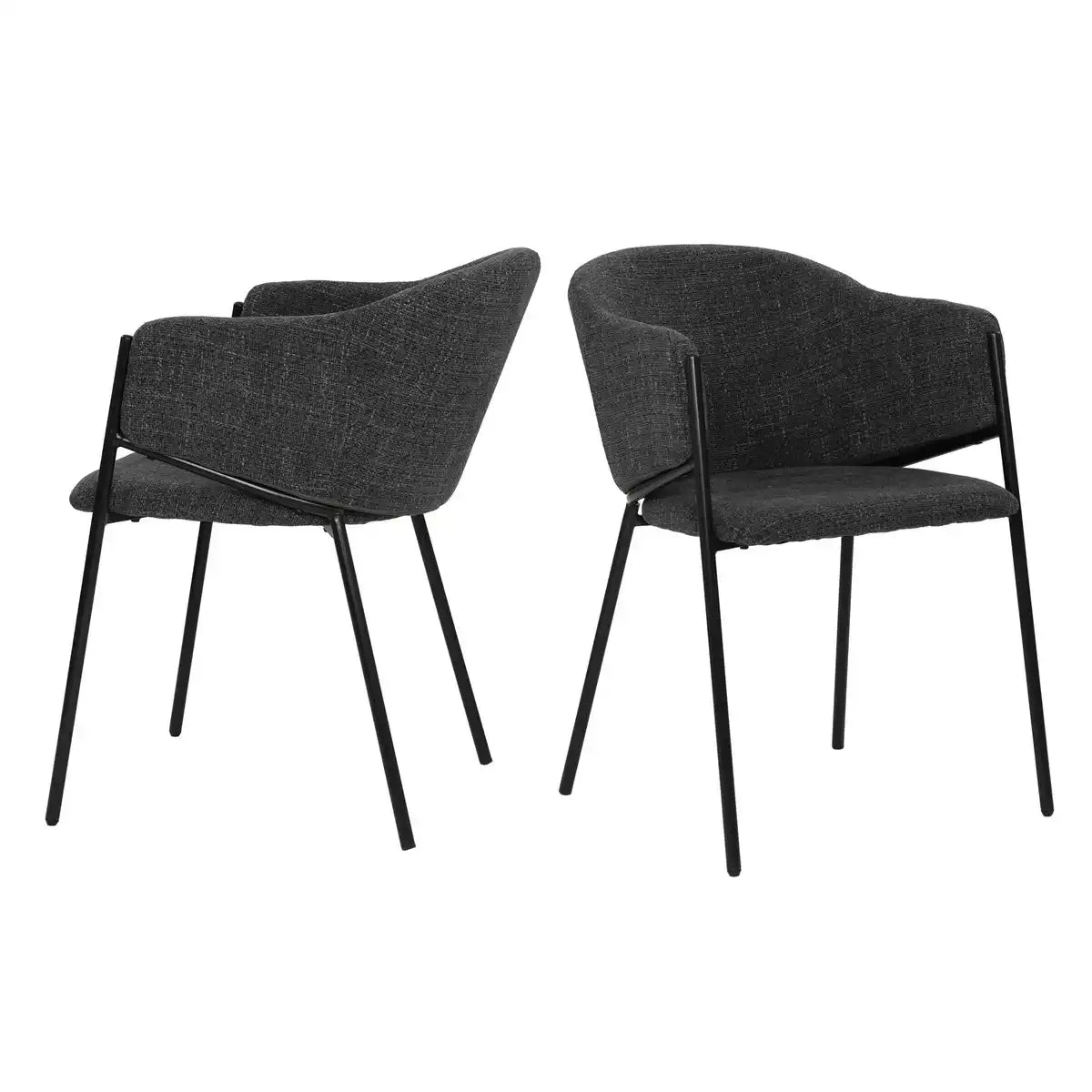 Armlehnstuhl 2er Set mit Strukturstoff - HomeDesign Knaus