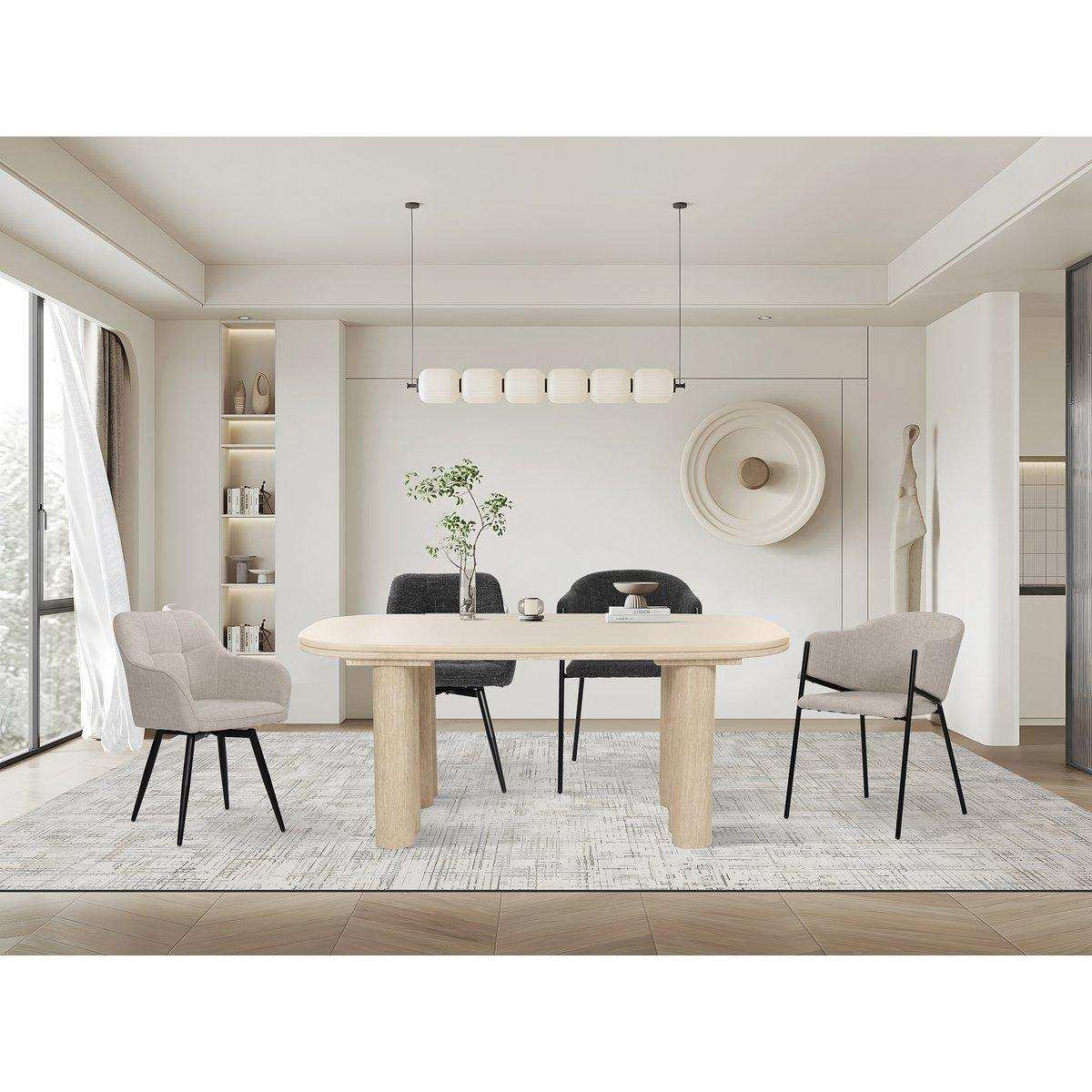 Armlehnstuhl 2er Set mit Strukturstoff - HomeDesign Knaus