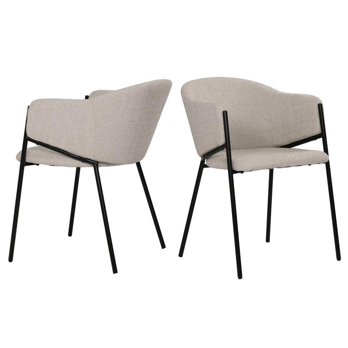 Armlehnstuhl 2er Set mit Strukturstoff - HomeDesign Knaus