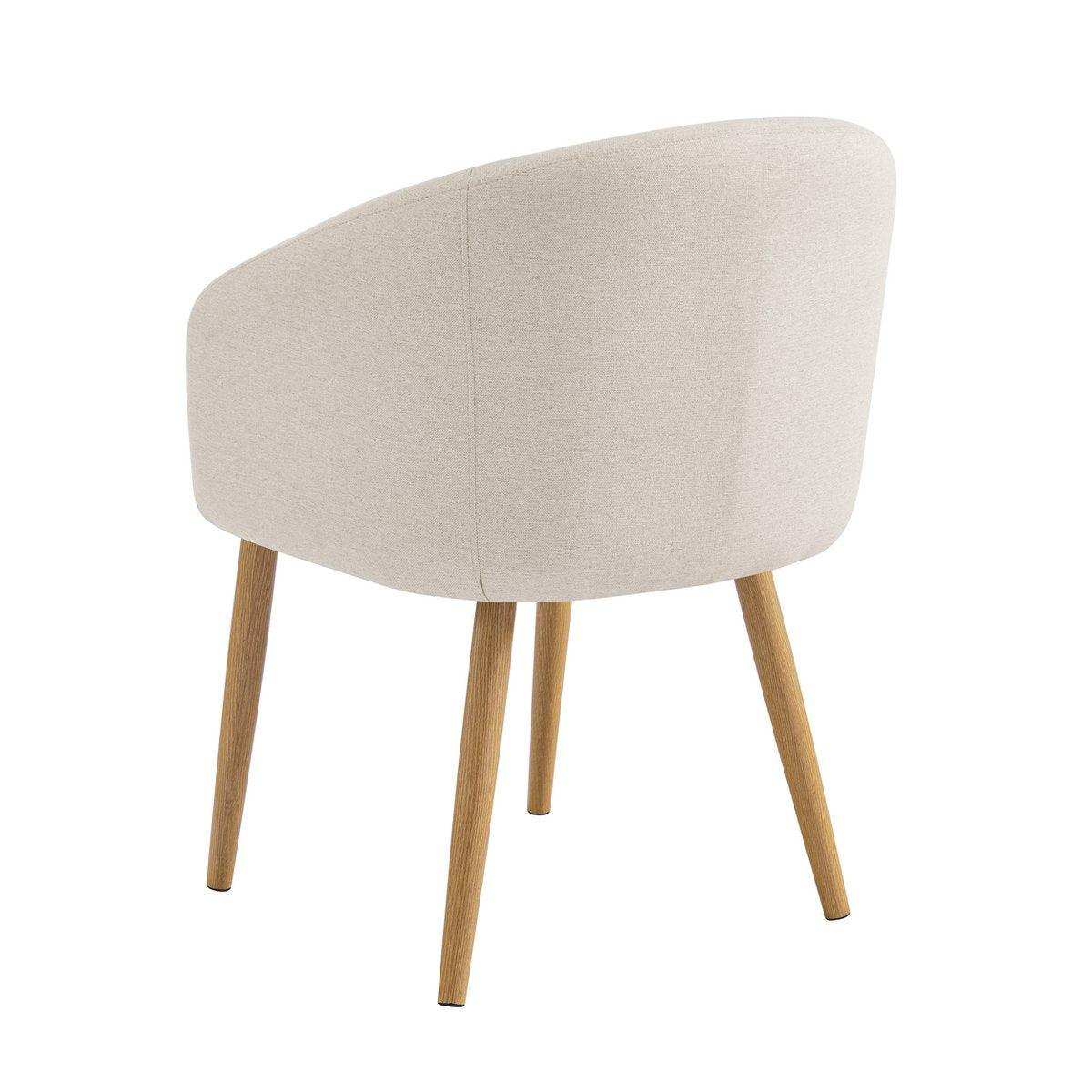 Armlehnstuhl 2er Set Strukturstoff Beige - HomeDesign Knaus