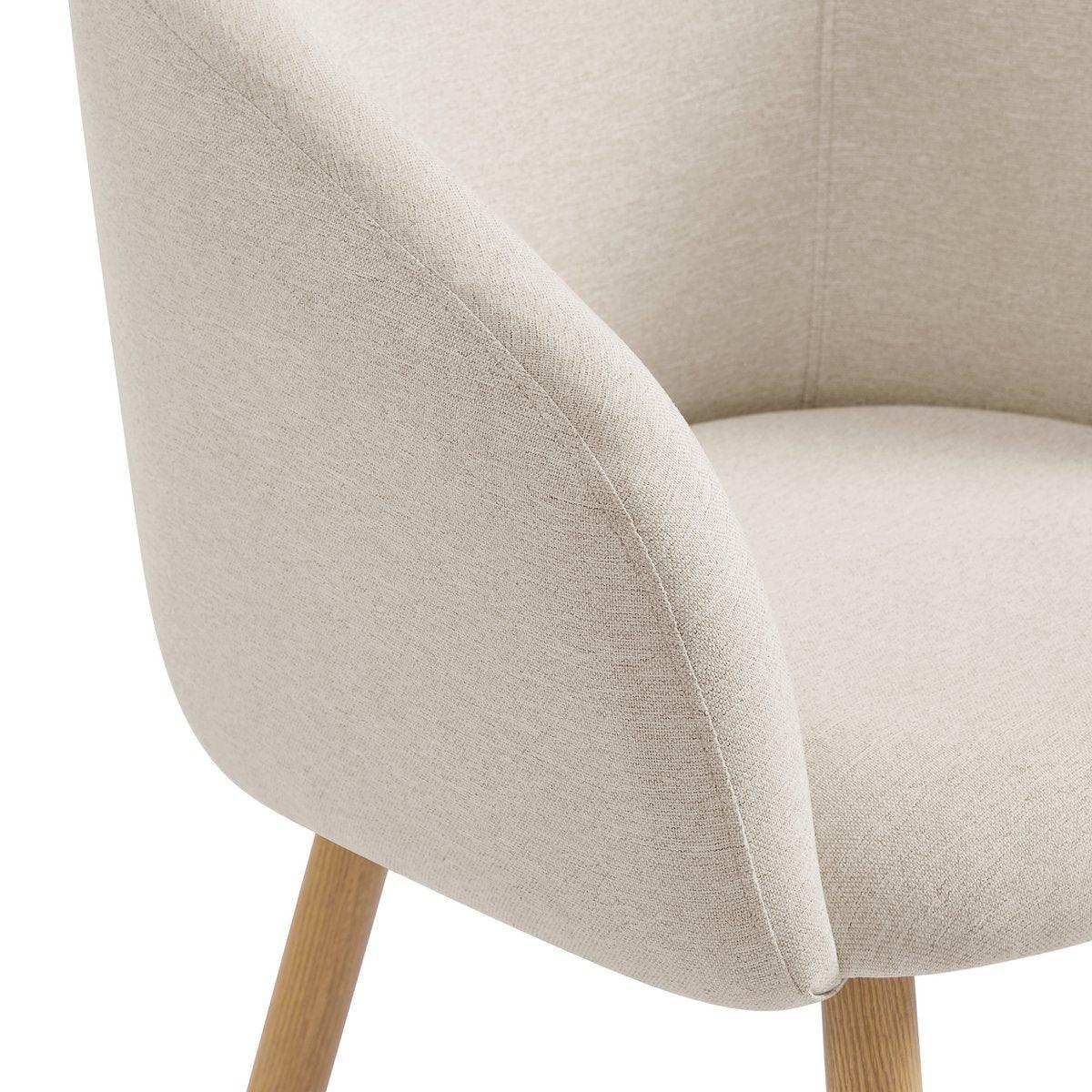 Armlehnstuhl 2er Set Strukturstoff Beige - HomeDesign Knaus