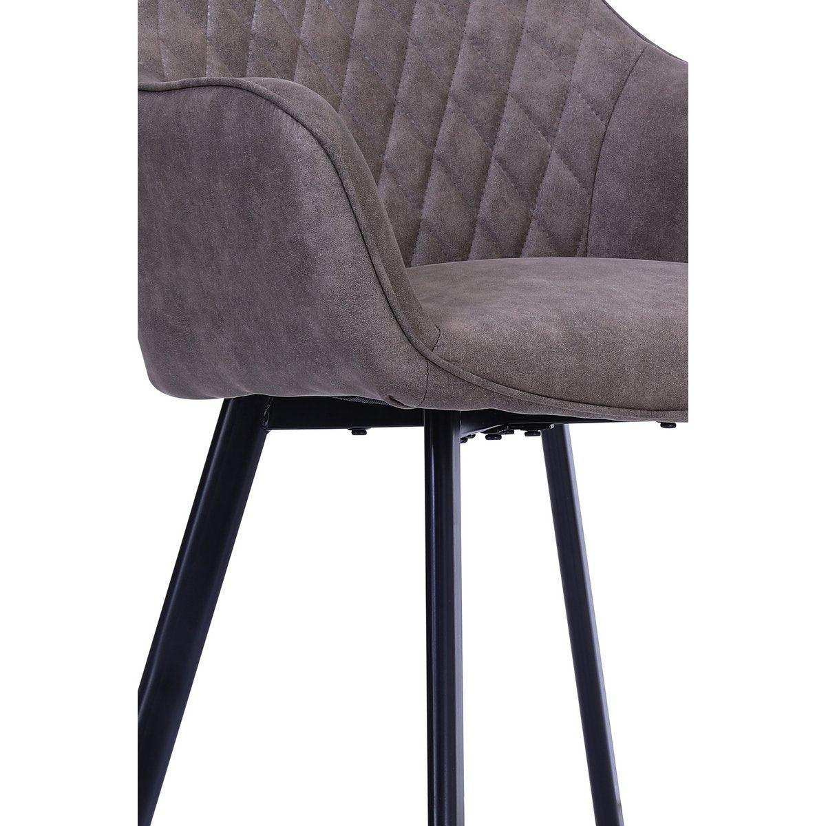 Armlehnstuhl 2er Set taupe Microfaser - HomeDesign Knaus