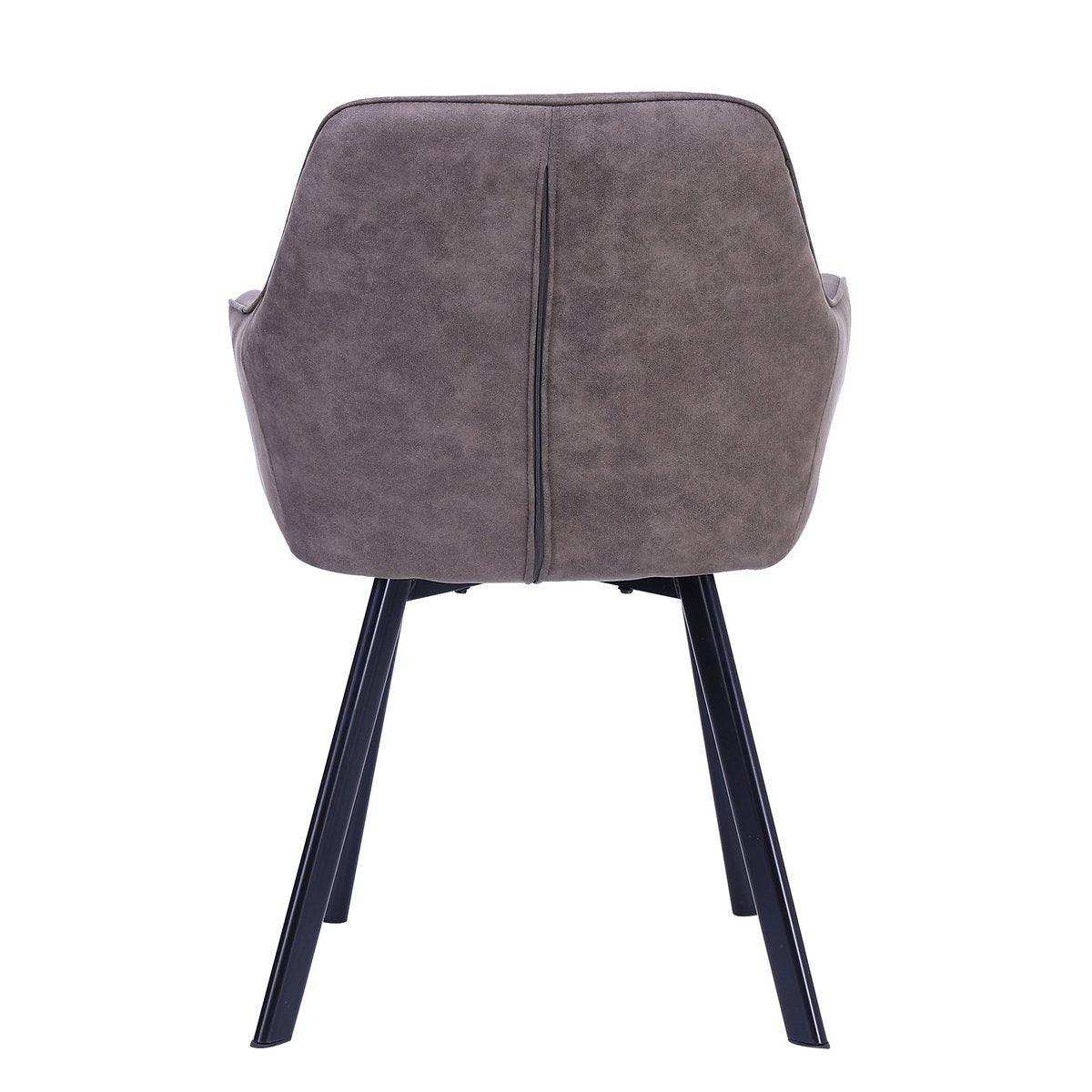 Armlehnstuhl 2er Set taupe Microfaser - HomeDesign Knaus
