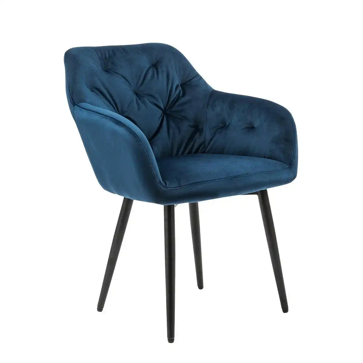 Armlehnstuhl blau Samt - HomeDesign Knaus