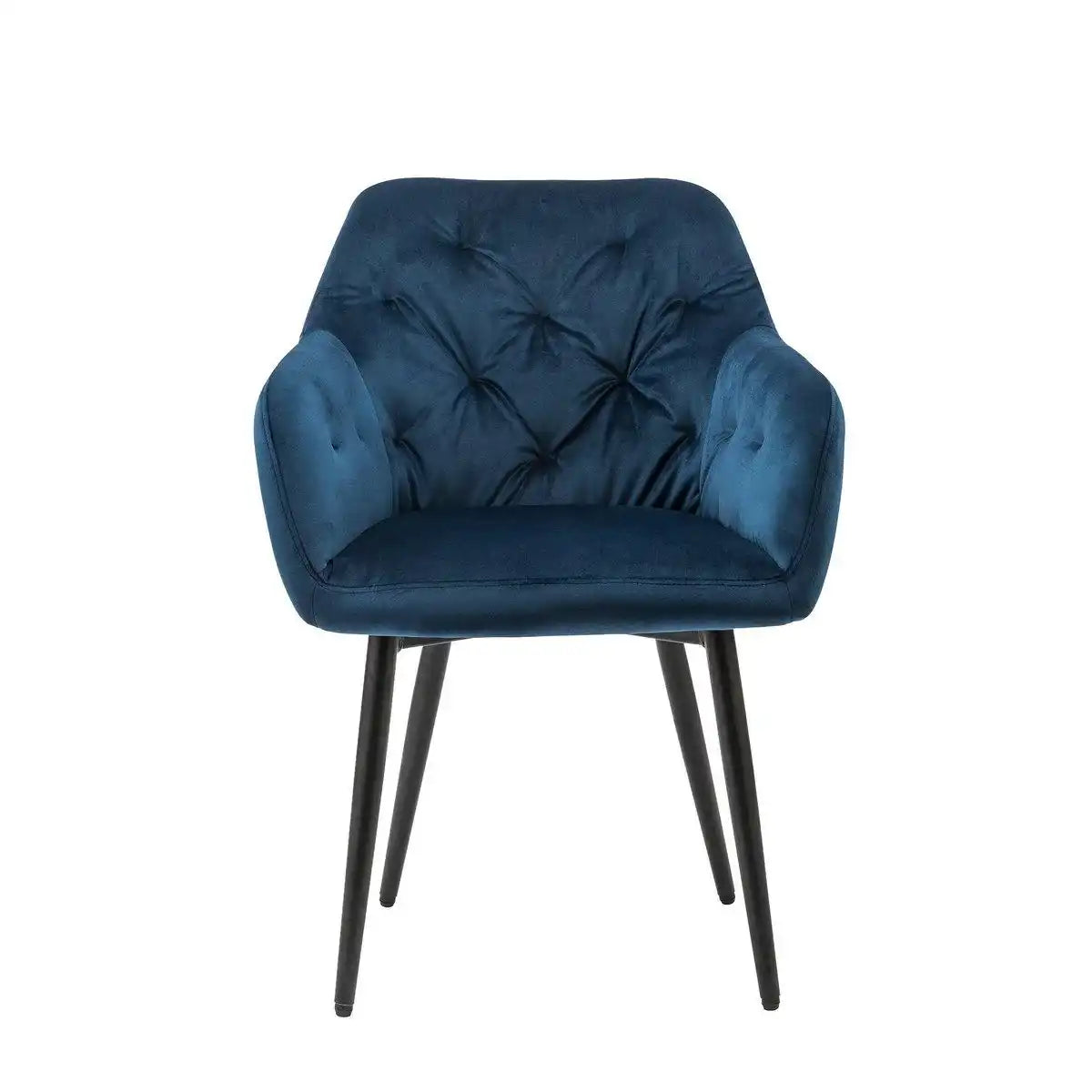 Armlehnstuhl blau Samt - HomeDesign Knaus