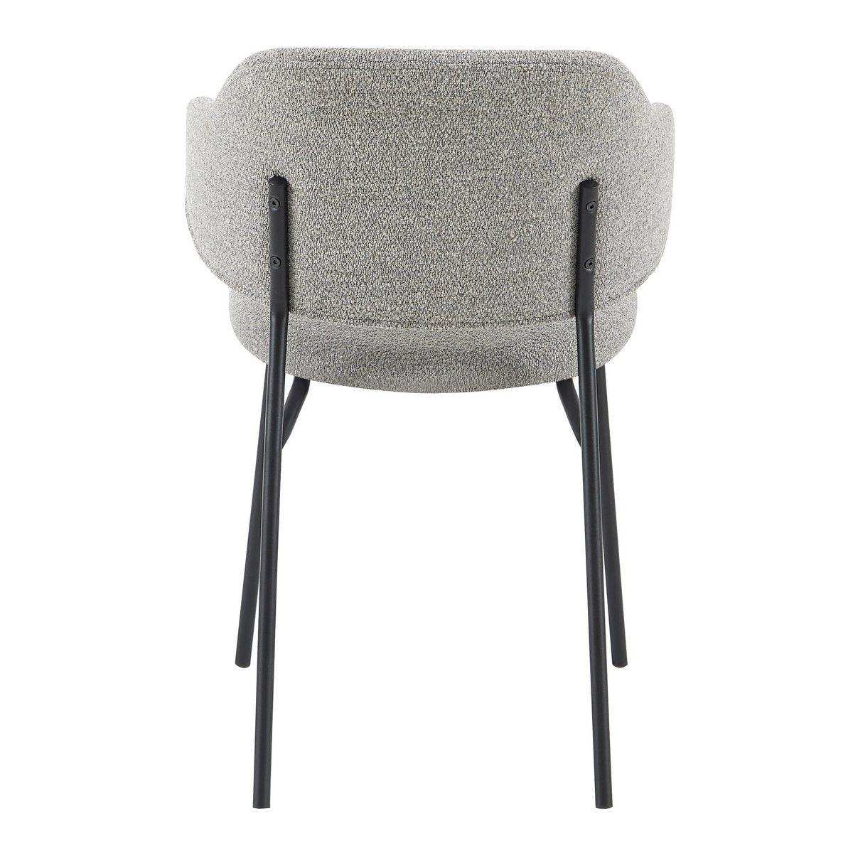 Armlehnstuhl Bouclé 2er Set Hellgrau - HomeDesign Knaus