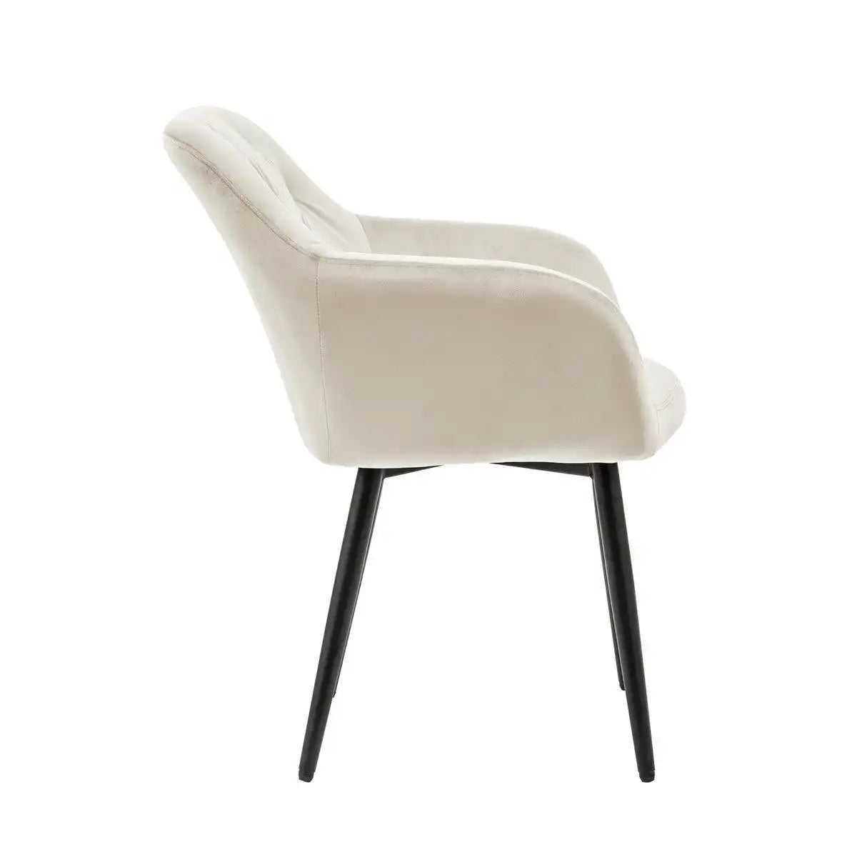 Armlehnstuhl Creme Samt - HomeDesign Knaus