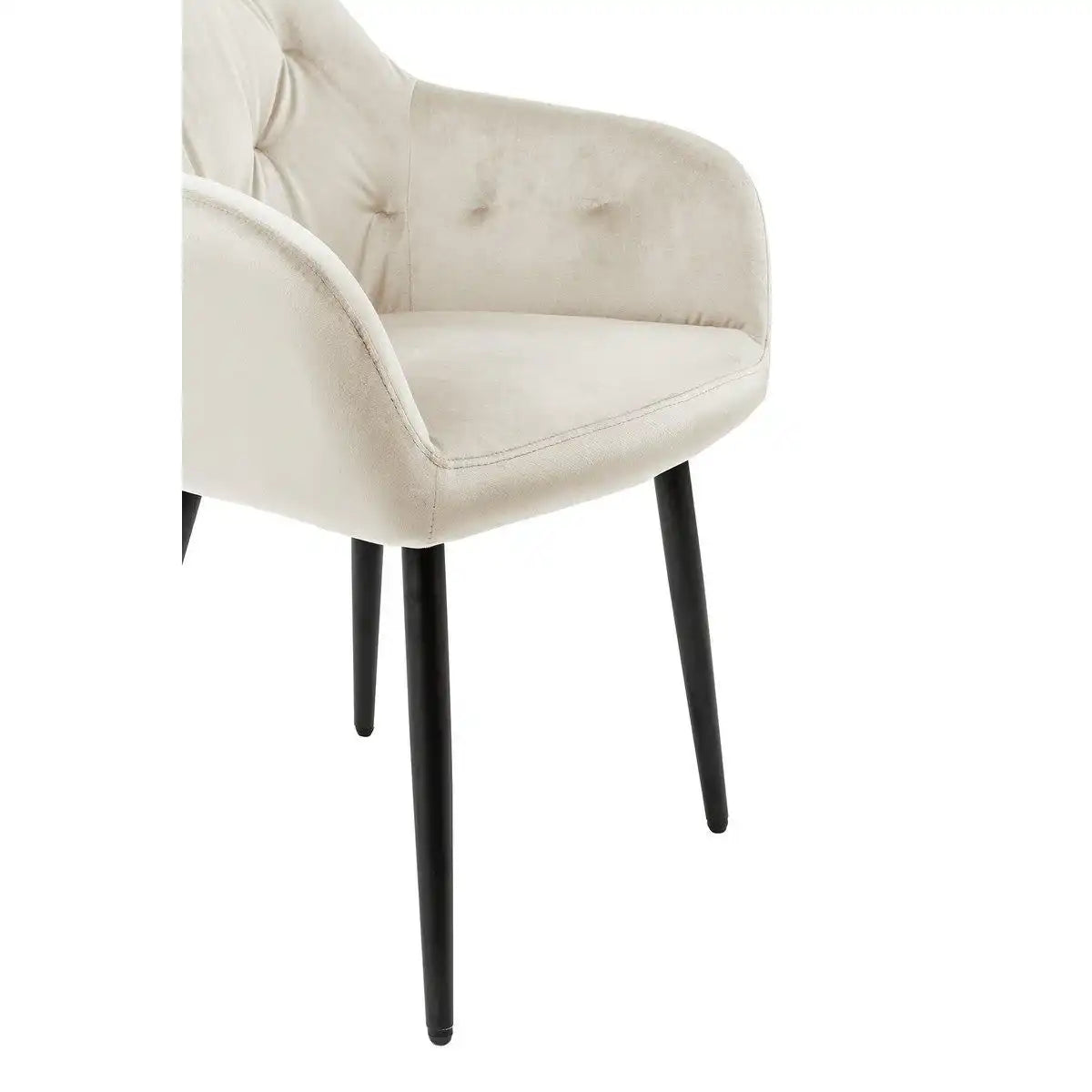 Armlehnstuhl Creme Samt - HomeDesign Knaus